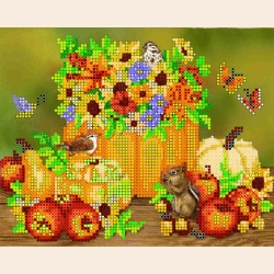 Схема для вышивания бисером АБРИС АРТ  "Праздник осени"